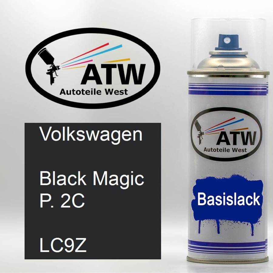 Volkswagen, Black Magic P. 2C, LC9Z: 400ml Sprühdose, von ATW Autoteile West.